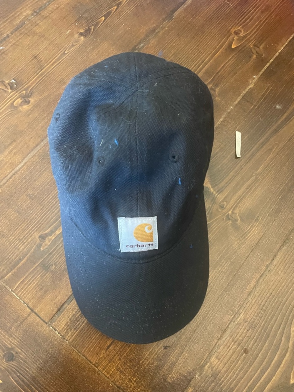 2 Carhartt Black Caps with Gold Logo Patch